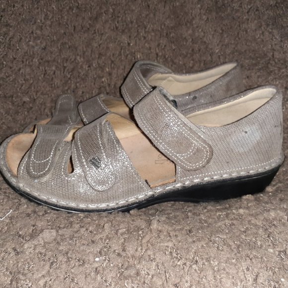 FINN COMFORT-Waldi-Hook Loop-Metallic Nubuck Leather-Size 36D-Excellent - Picture 2 of 8